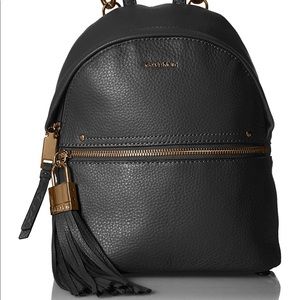 Lynn Backpack by Calvin Klein in Black Leather